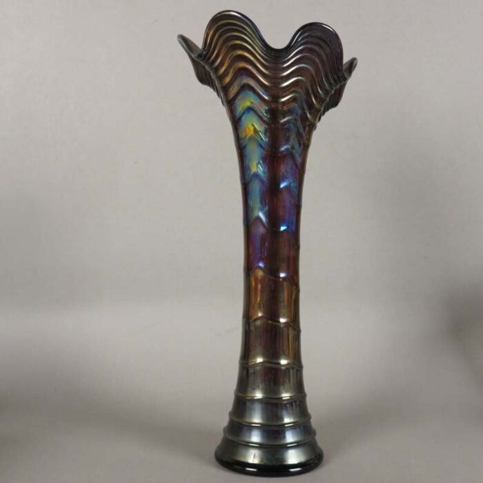 large art nouveau iridescent glass vase 2