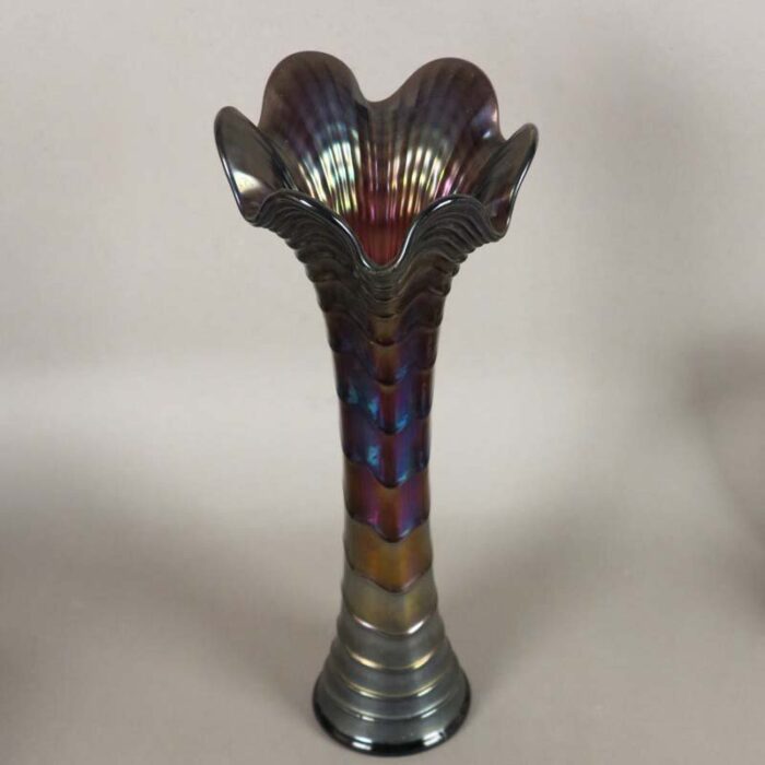 large art nouveau iridescent glass vase 3