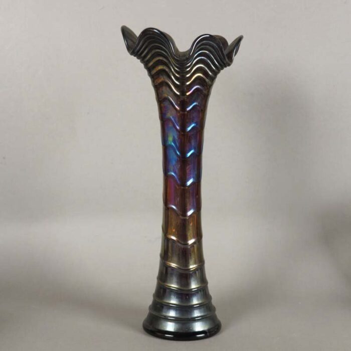 large art nouveau iridescent glass vase 4