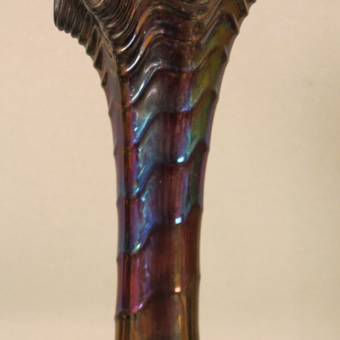 large art nouveau iridescent glass vase 8