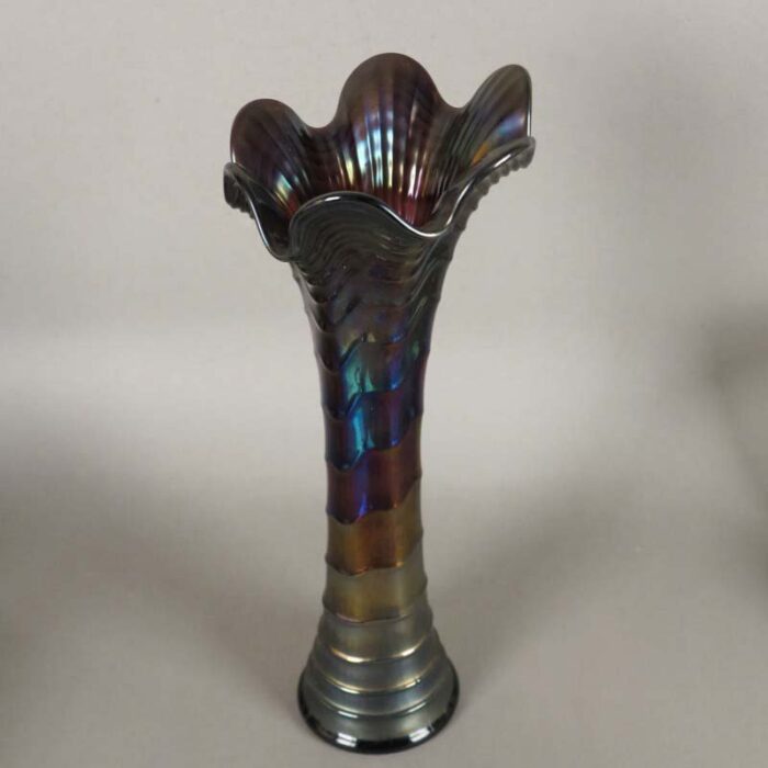 large art nouveau iridescent glass vase 9