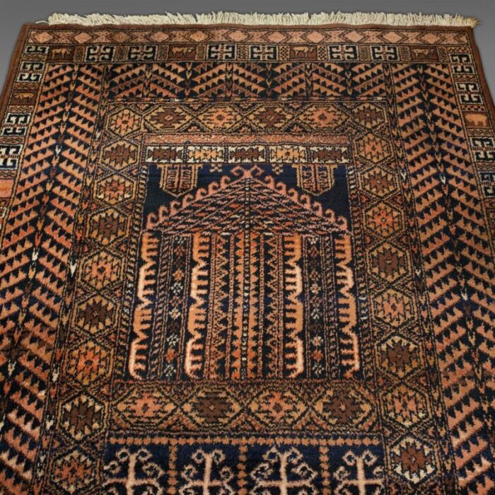 large belgian ghiordes style decorative rug 1970s 6