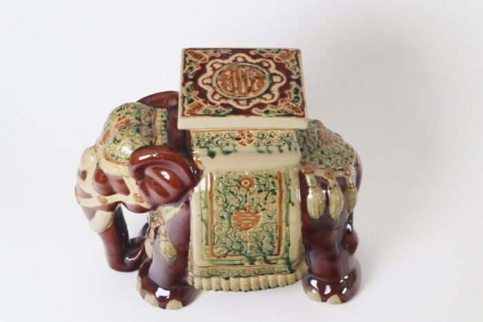 large ceramic elephant plant stand 1970s 10