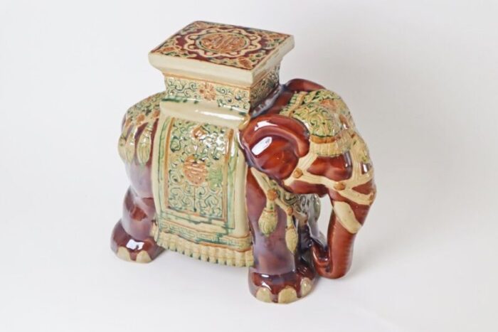 large ceramic elephant plant stand 1970s 11