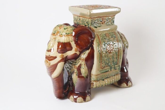 large ceramic elephant plant stand 1970s 2