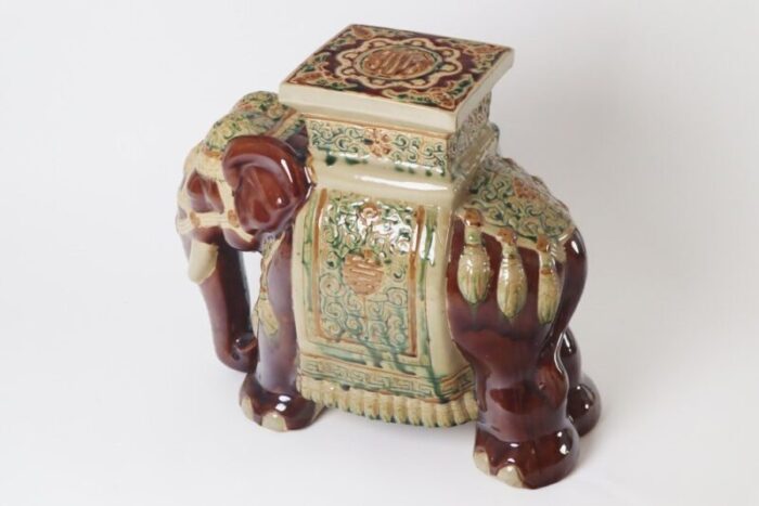 large ceramic elephant plant stand 1970s 5