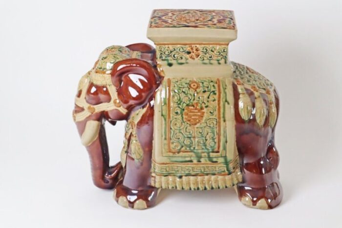 large ceramic elephant plant stand 1970s 8