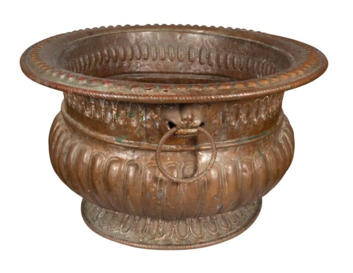 large dutch copper jardiniere 0694