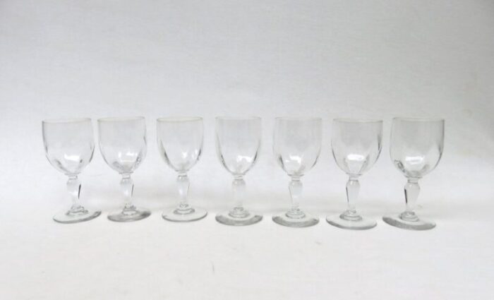 large glass wine glasses france set of 7 1