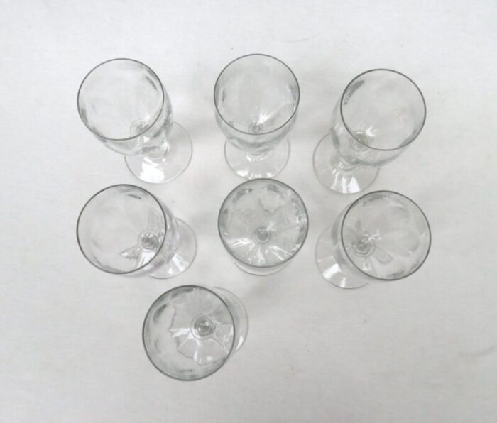 large glass wine glasses france set of 7 2