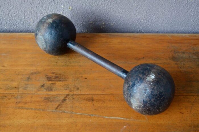 large industrial dumbbells 1920s 1