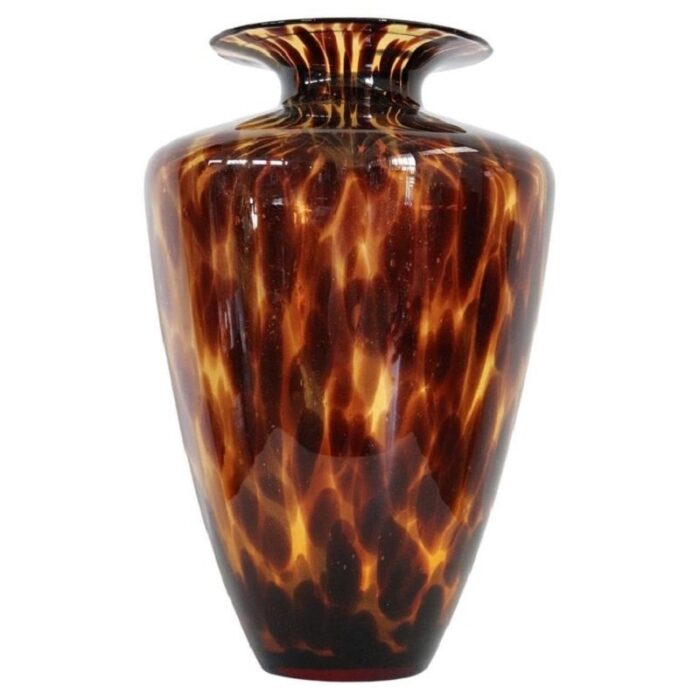 large italian vase in murano art glass 1980s 1