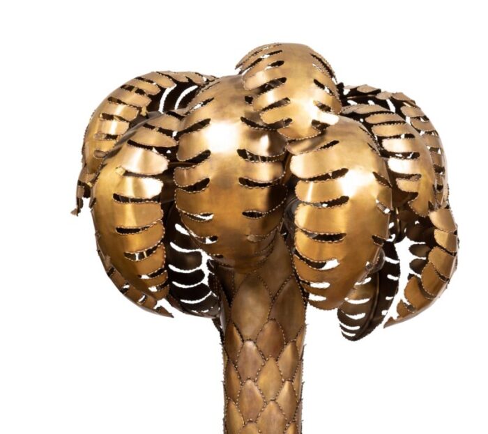 large maison jansen brass palm tree lamp 0784