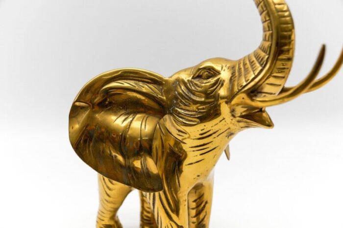 large mid century modern brass elephant 1960s 7