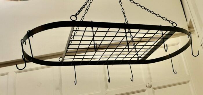 large oval iron pot hanger 1970 7