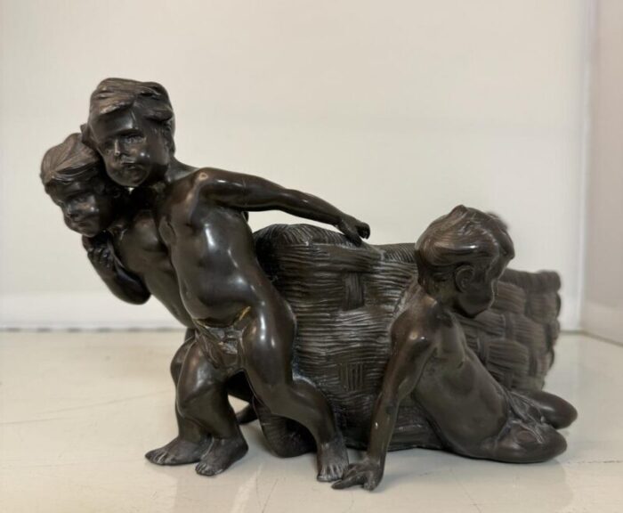 large putti centerpiece in bronze 19th century 1405