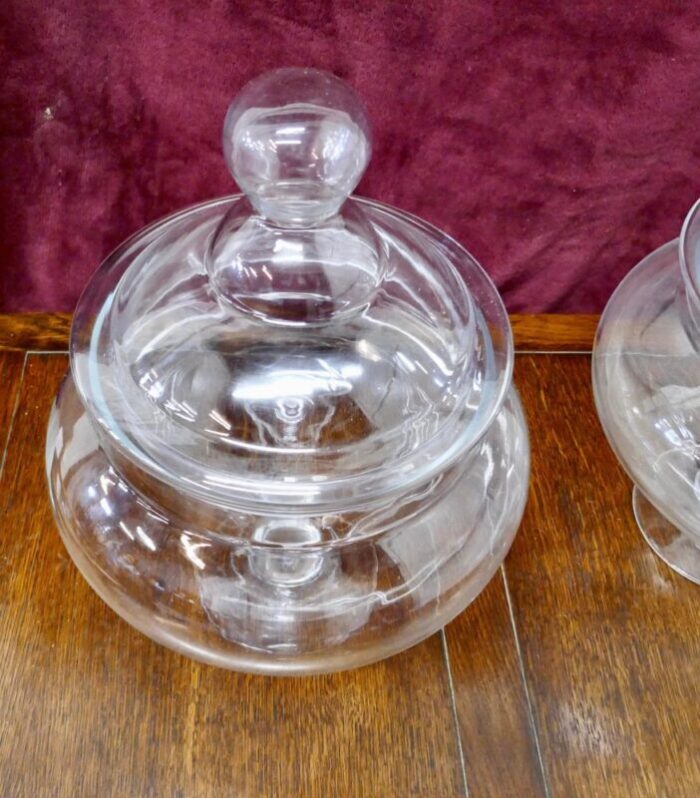 large storage jars shop display 1960s set of 2 5