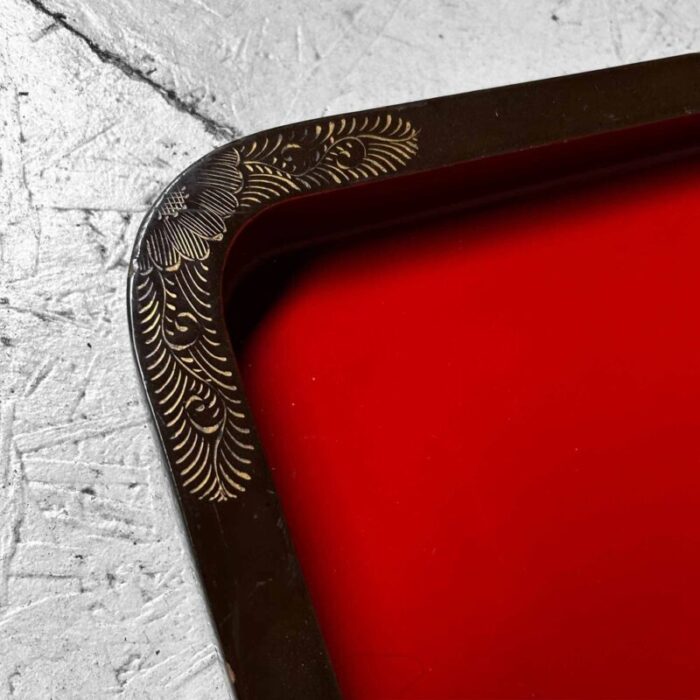 large taisho era urushi lacquer tray japan 1920s 16