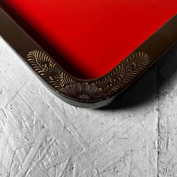 large taisho era urushi lacquer tray japan 1920s 17