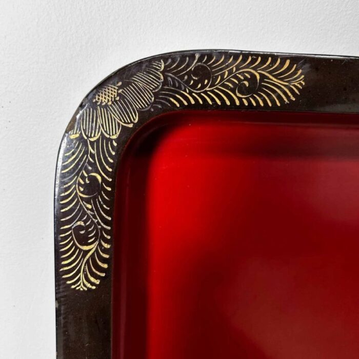 large taisho era urushi lacquer tray japan 1920s 8