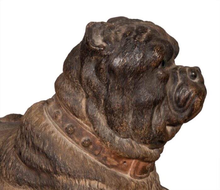 large terracotta mastiff dogs a pair 1220