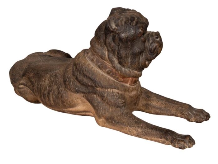 large terracotta mastiff dogs a pair 2785