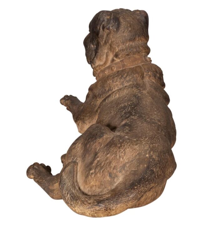 large terracotta mastiff dogs a pair 9957