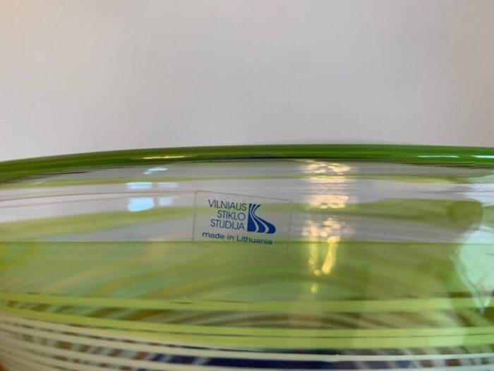 large vilnius glass studio bowl lithuania 1990s 14