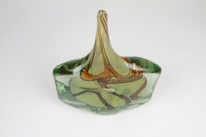 large vintage glass fish vase by michael harris for mdina 1980s 8