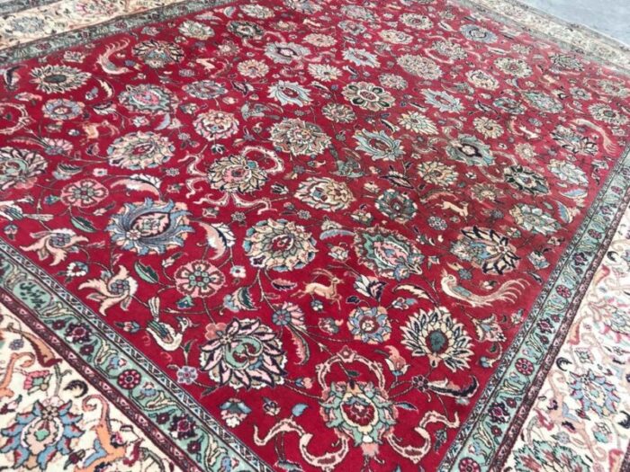 large vintage tabriz rug 8