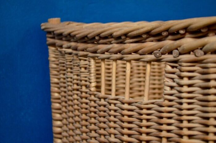 large woven wicker trunk 1970s 4