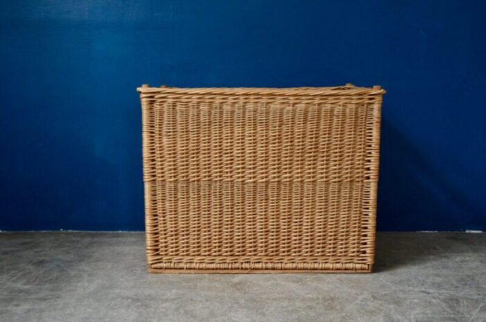 large woven wicker trunk 1970s 5