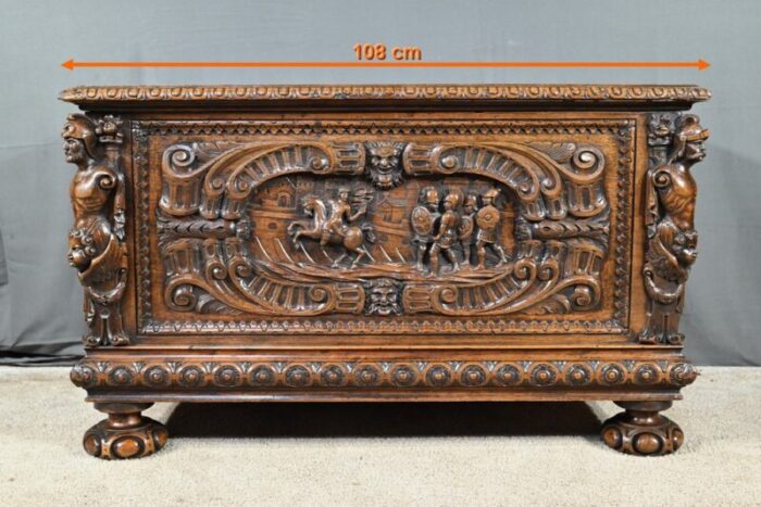 late 18th century renaissance french walnut chest 29