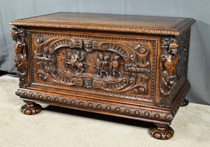 late 18th century renaissance french walnut chest 3