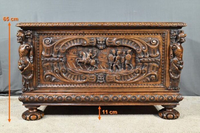 late 18th century renaissance french walnut chest 31