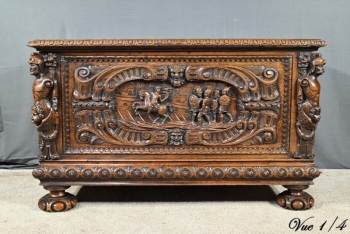 late 18th century renaissance french walnut chest 6