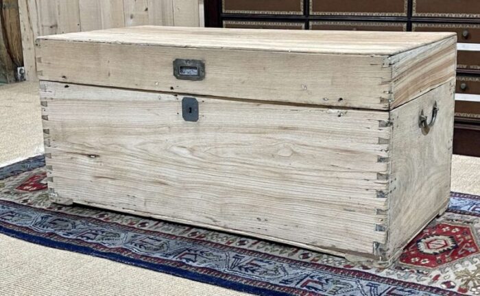 late 19th century camphor wood marine chest 12