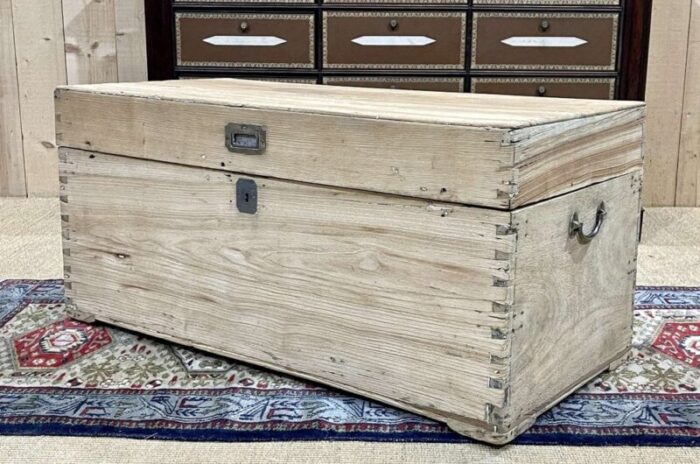 late 19th century camphor wood marine chest 8