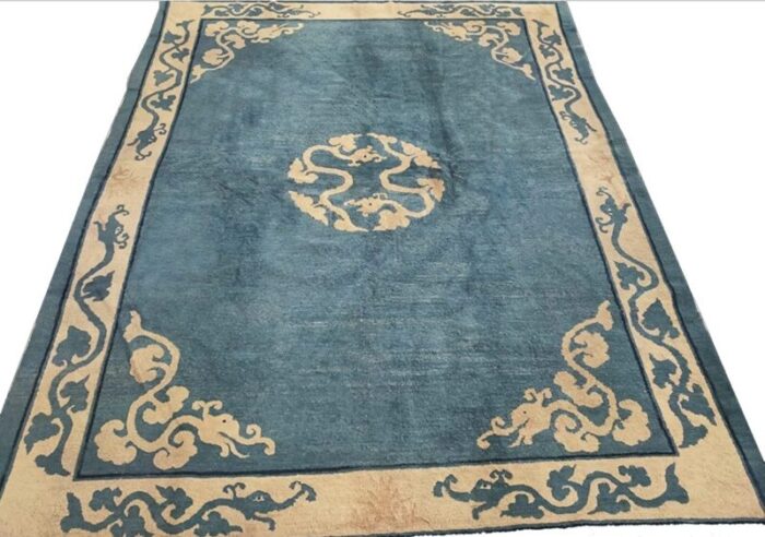 late 19th century chinese peking dragon carpet 7218