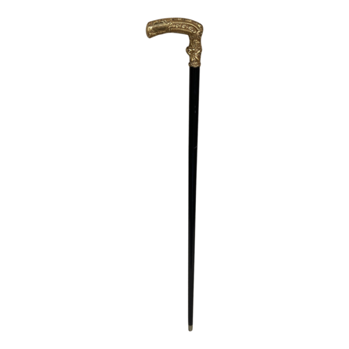 late 19th century engraved walking cane 5310