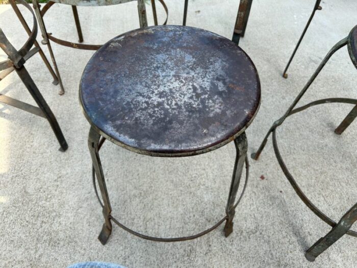 late 19th century industrial stools 7 peces 0645