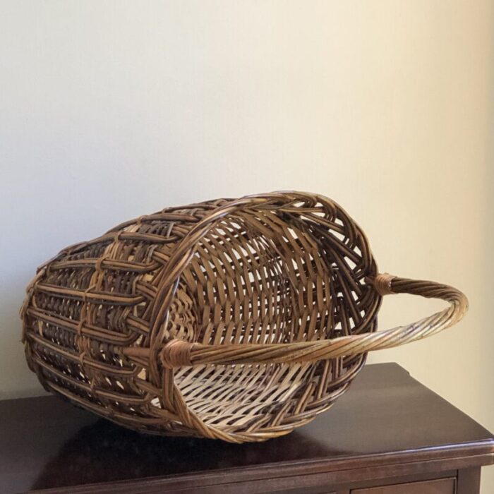 late 20th century european style harvest basket 0755