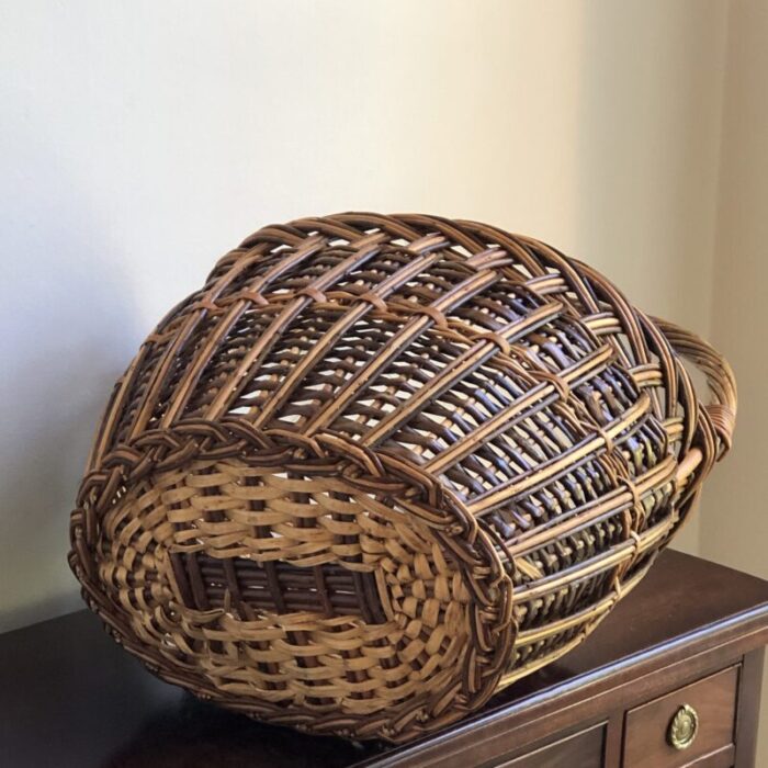 late 20th century european style harvest basket 1439