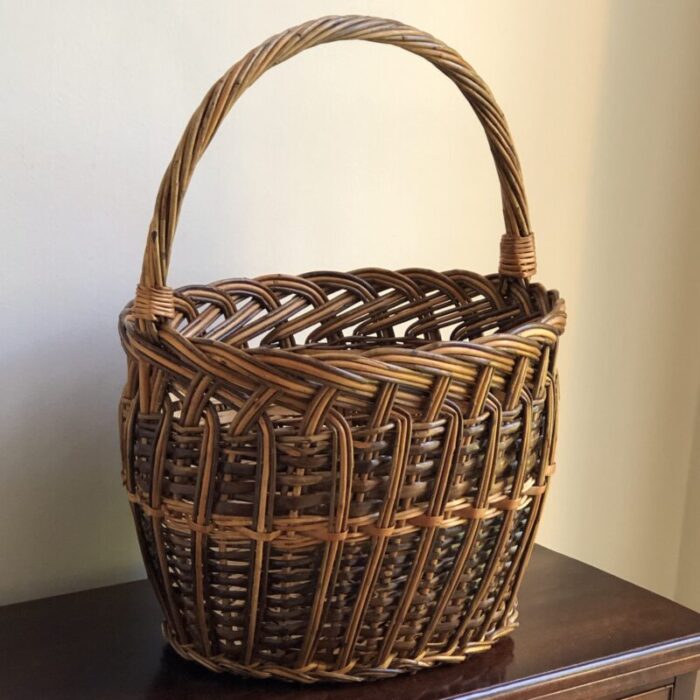 late 20th century european style harvest basket 3215