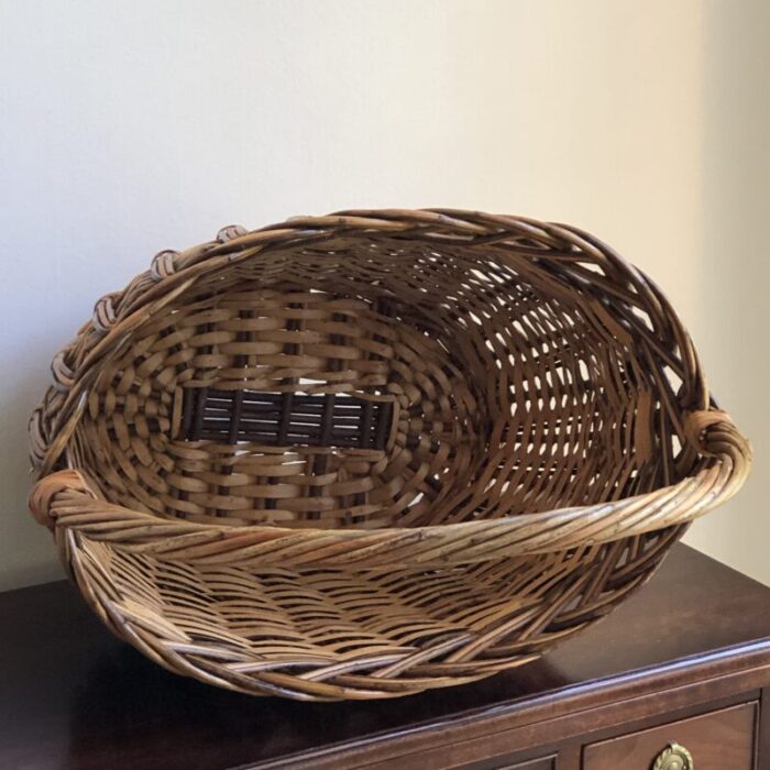 late 20th century european style harvest basket 5676