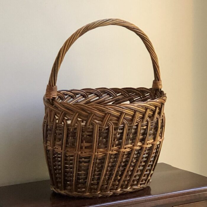 late 20th century european style harvest basket 6923