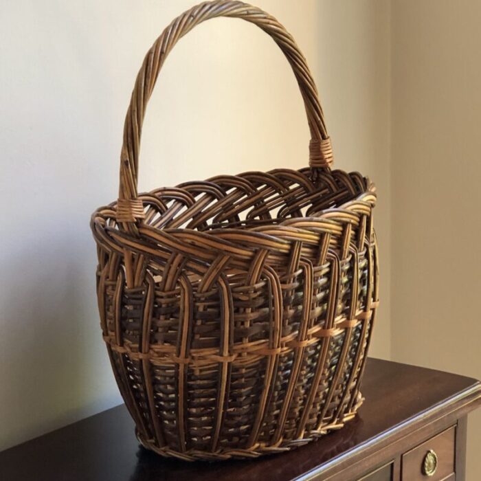 late 20th century european style harvest basket 8075