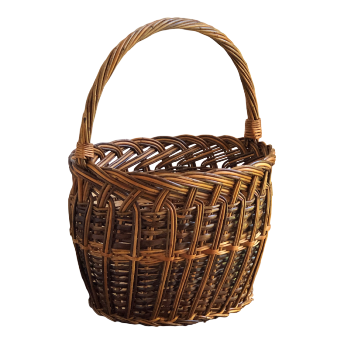 late 20th century european style harvest basket 8396