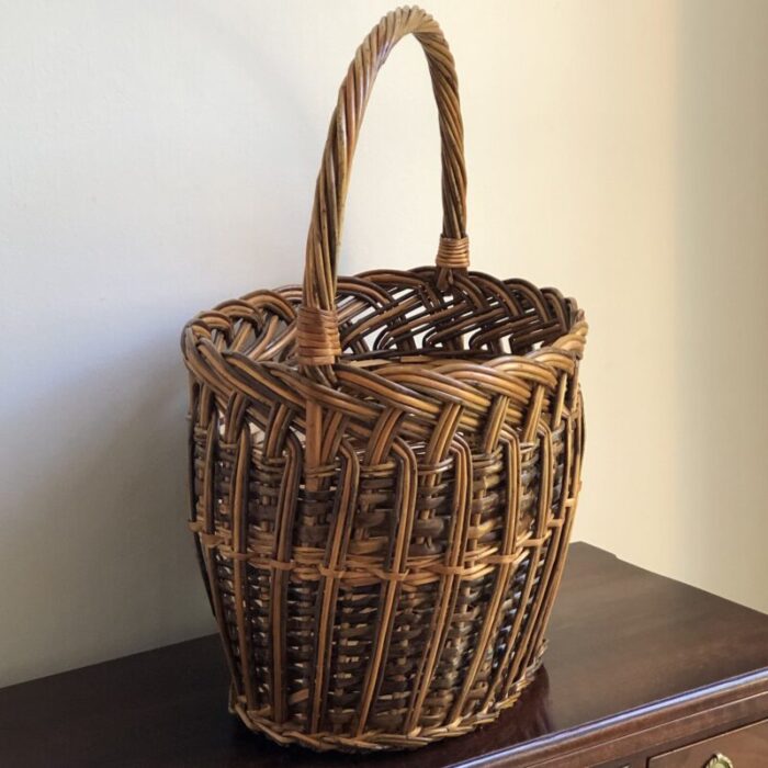 late 20th century european style harvest basket 8896