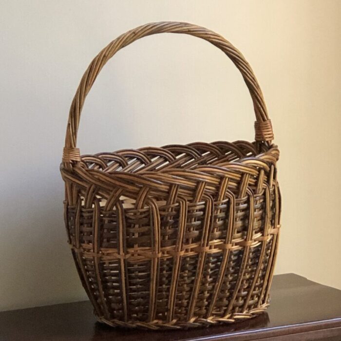 late 20th century european style harvest basket 9492